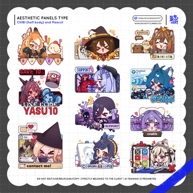 CHIBI HALF BODY + MASCOT